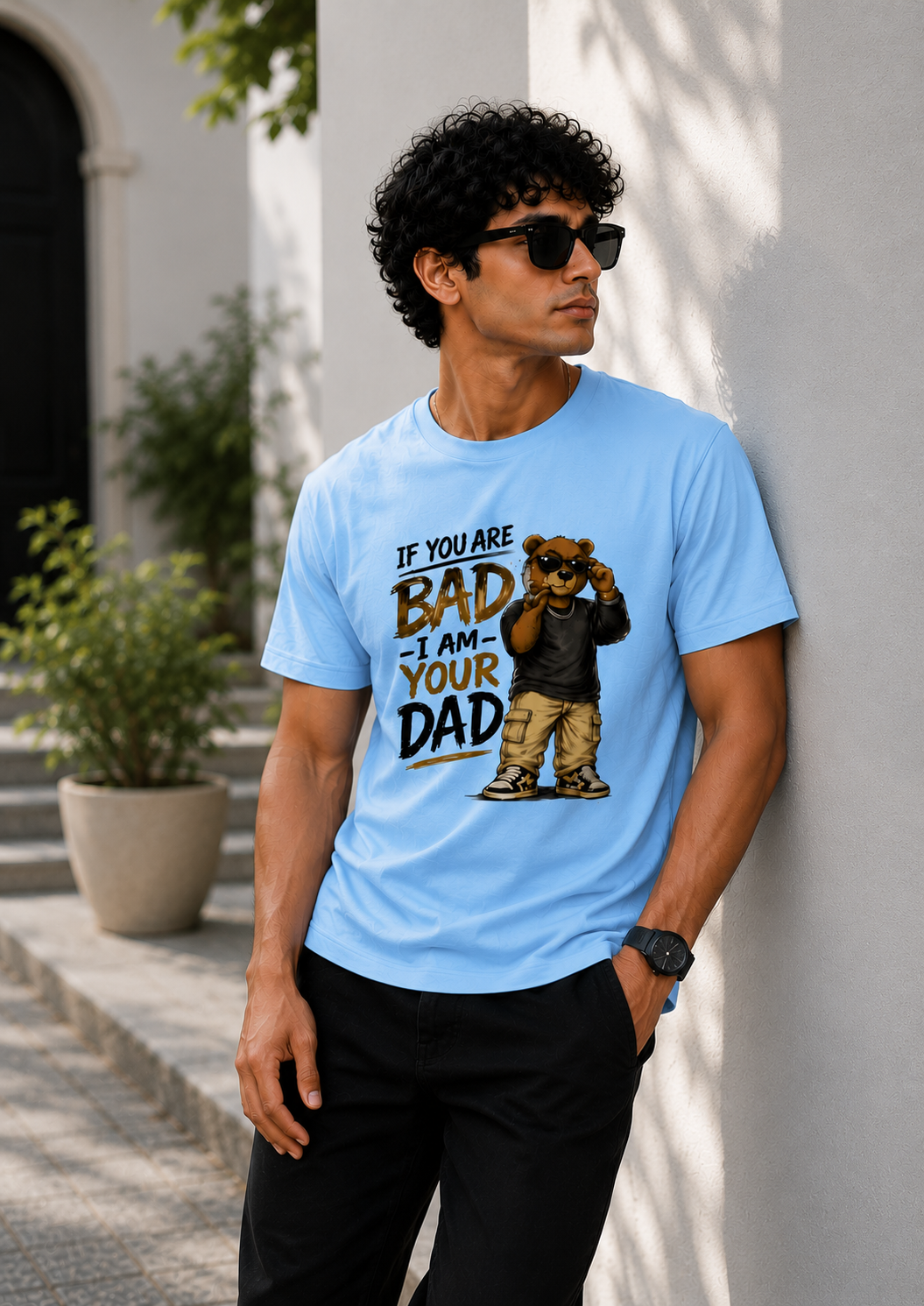 "If you are BAD, I am your DAD" - Unisex Premium Stretch T-shirt
