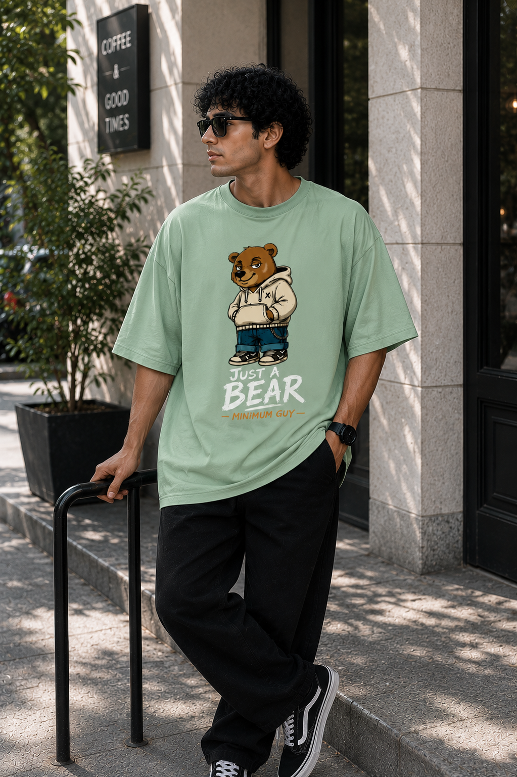 “Just a Bear” - Unisex Premium Terry Oversized Tee