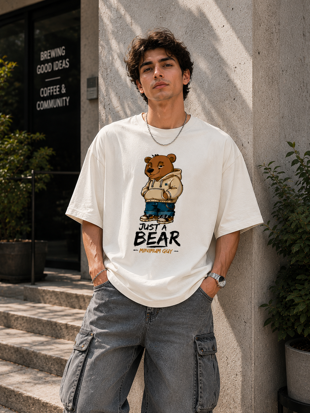 "Just a bear" - Unisex Premium Terry Oversized Tee