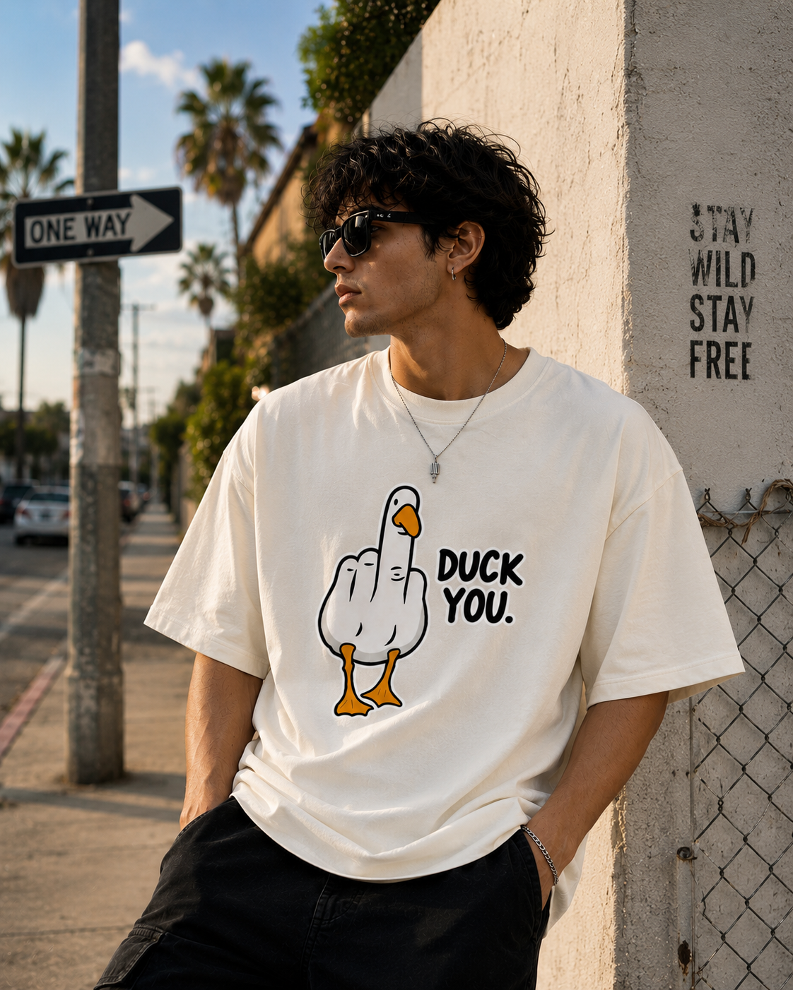 "Duck You" - Premium Unisex Terry Oversized Tee