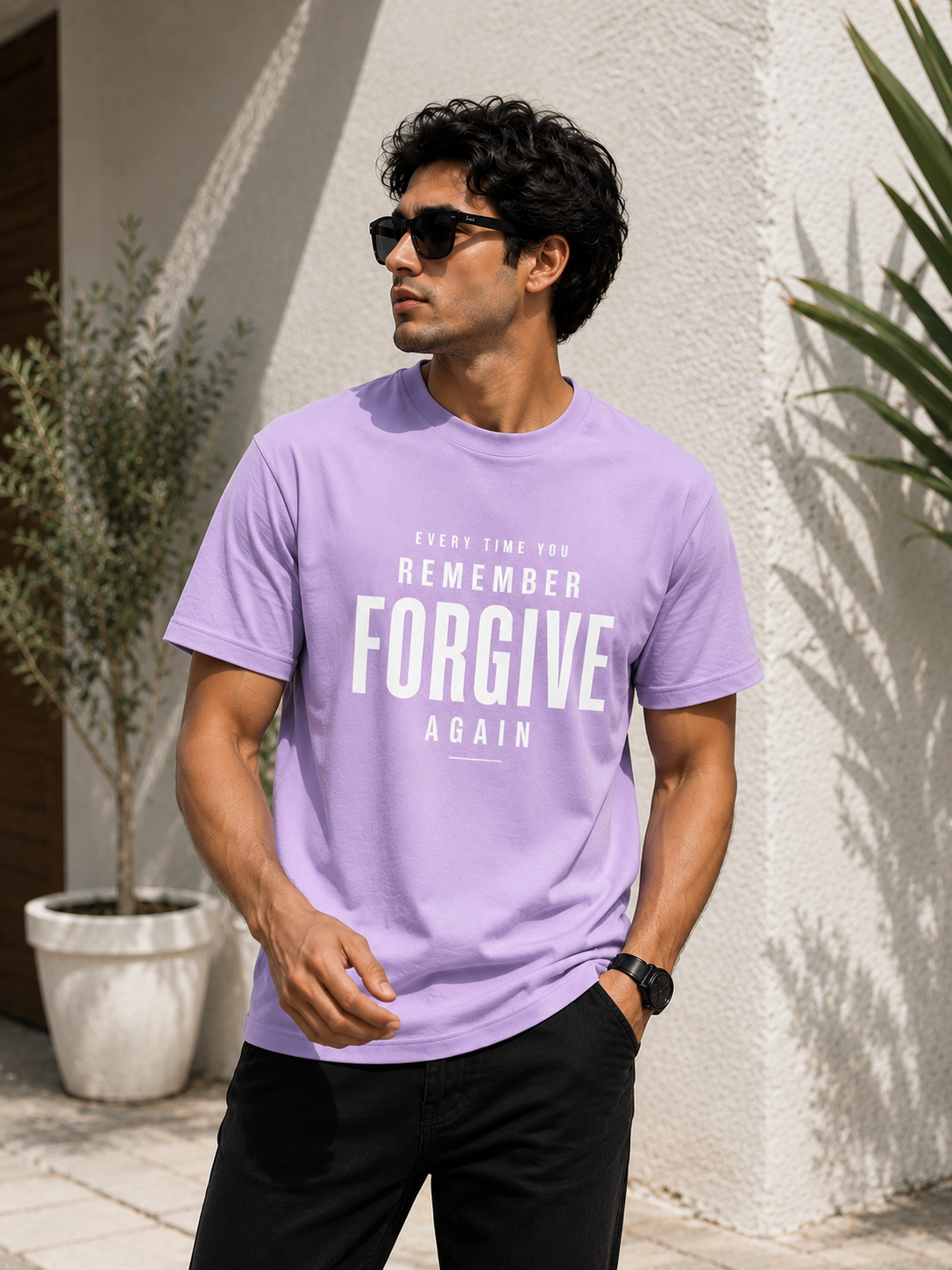 "Every Time You Remember, Forgive Again" - Premium Unisex Stretch T-shirt