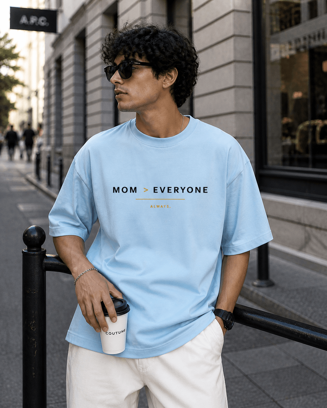 "Mom > Everyone" - Premium Unisex Terry Oversized Tee