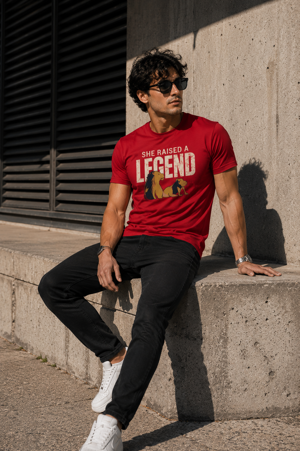 "She raised a legend" - Premium Unisex Stretch T-shirt