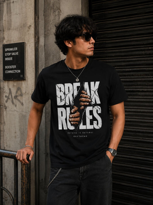 “BREAK RULES” - Unisex Premium Supima T-Shirt
