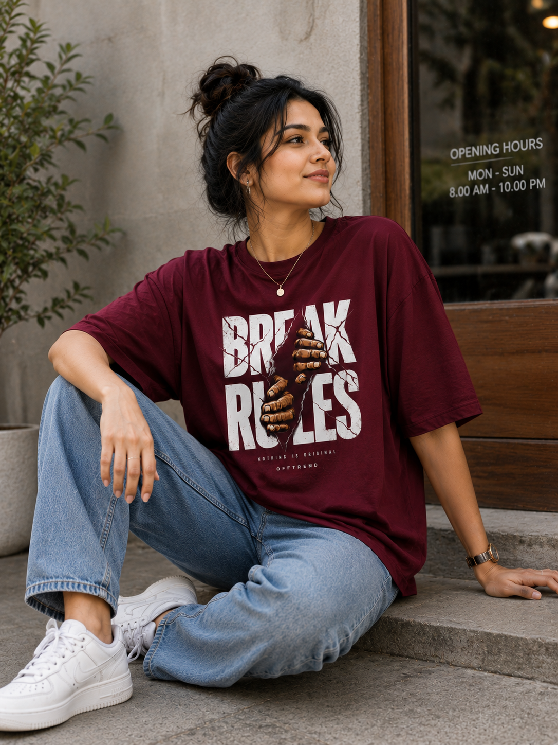 “BREAK RULES” - Premium Unisex Terry Oversized Tee