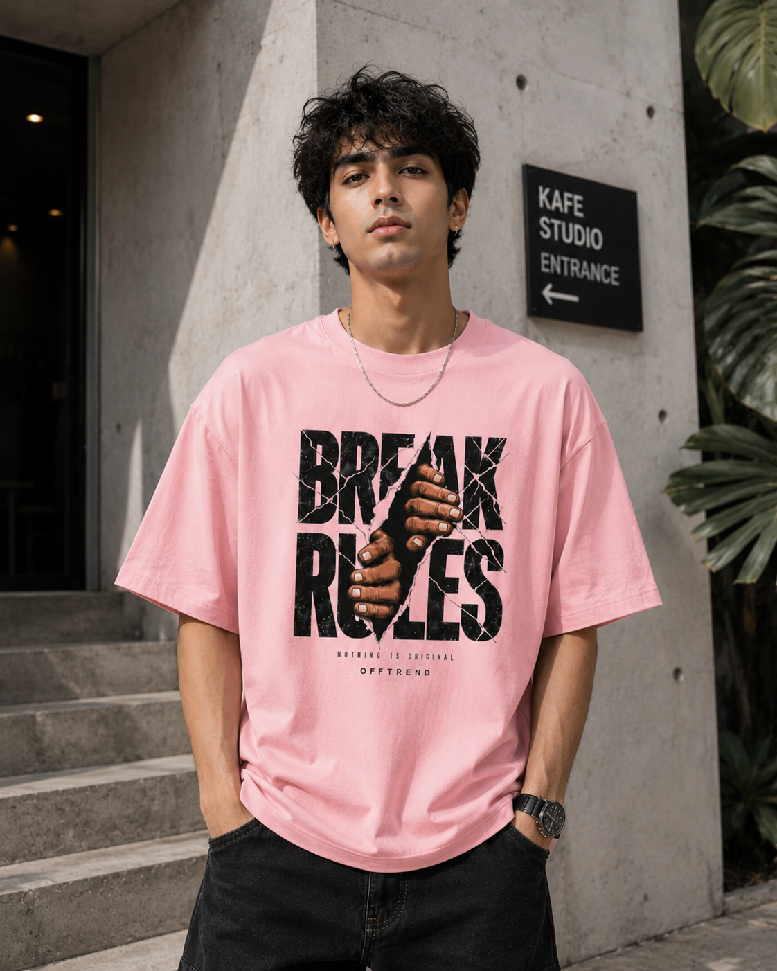 “BREAK RULES” - Premium Unisex Terry Oversized Tee
