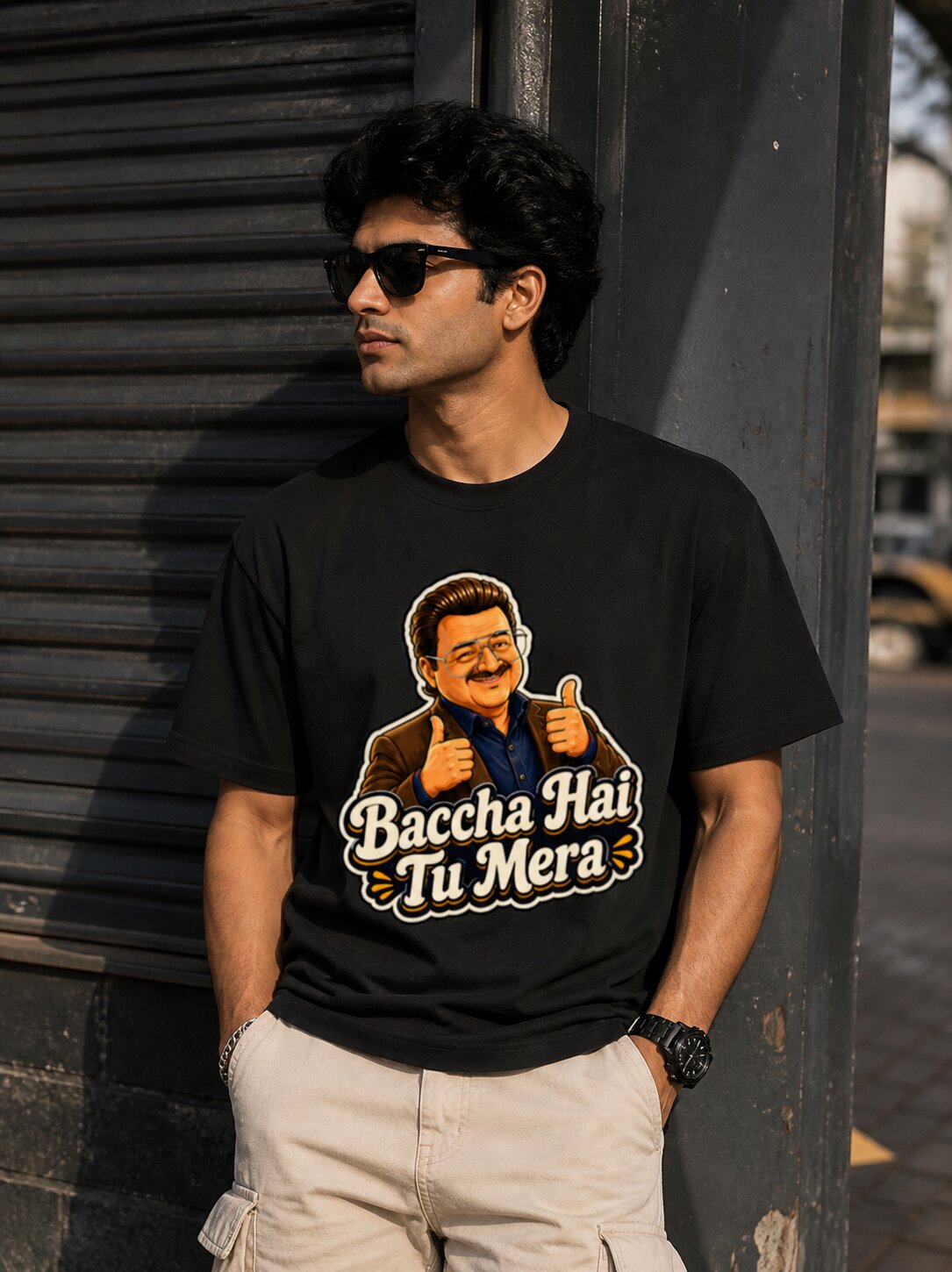 "Baccha Hai Tu Mera" - Unisex Premium Terry Oversized Tee