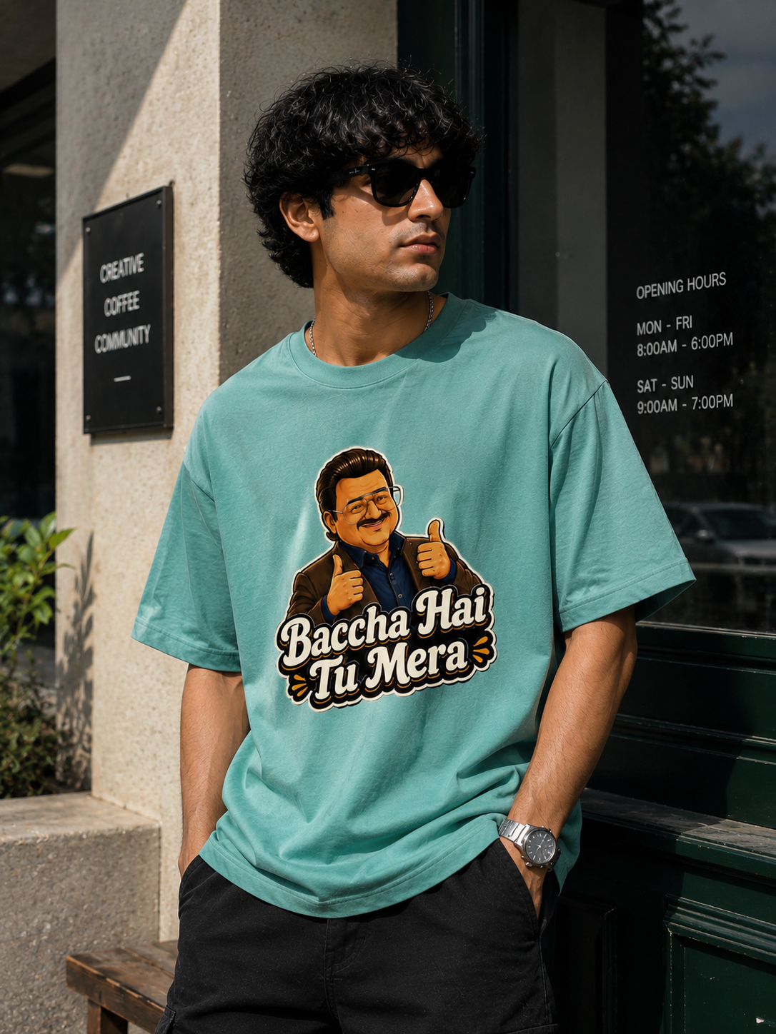 "Baccha Hai Tu Mera" - Unisex Premium Terry Oversized Tee