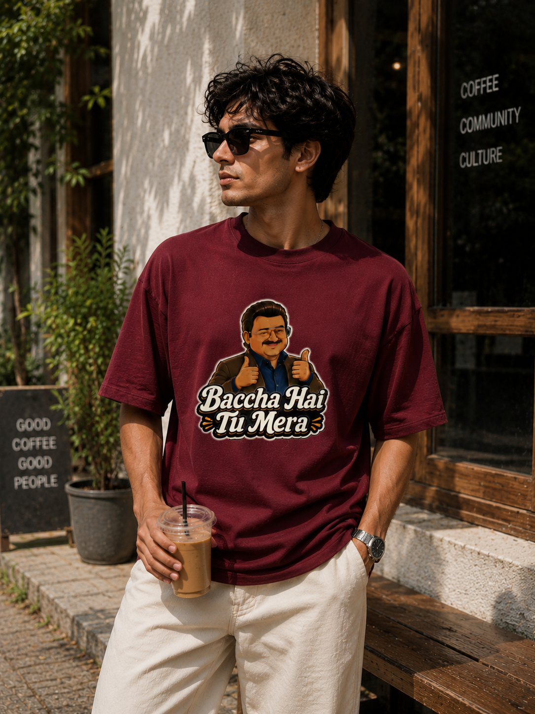 "Baccha Hai Tu Mera" - Unisex Premium Terry Oversized Tee