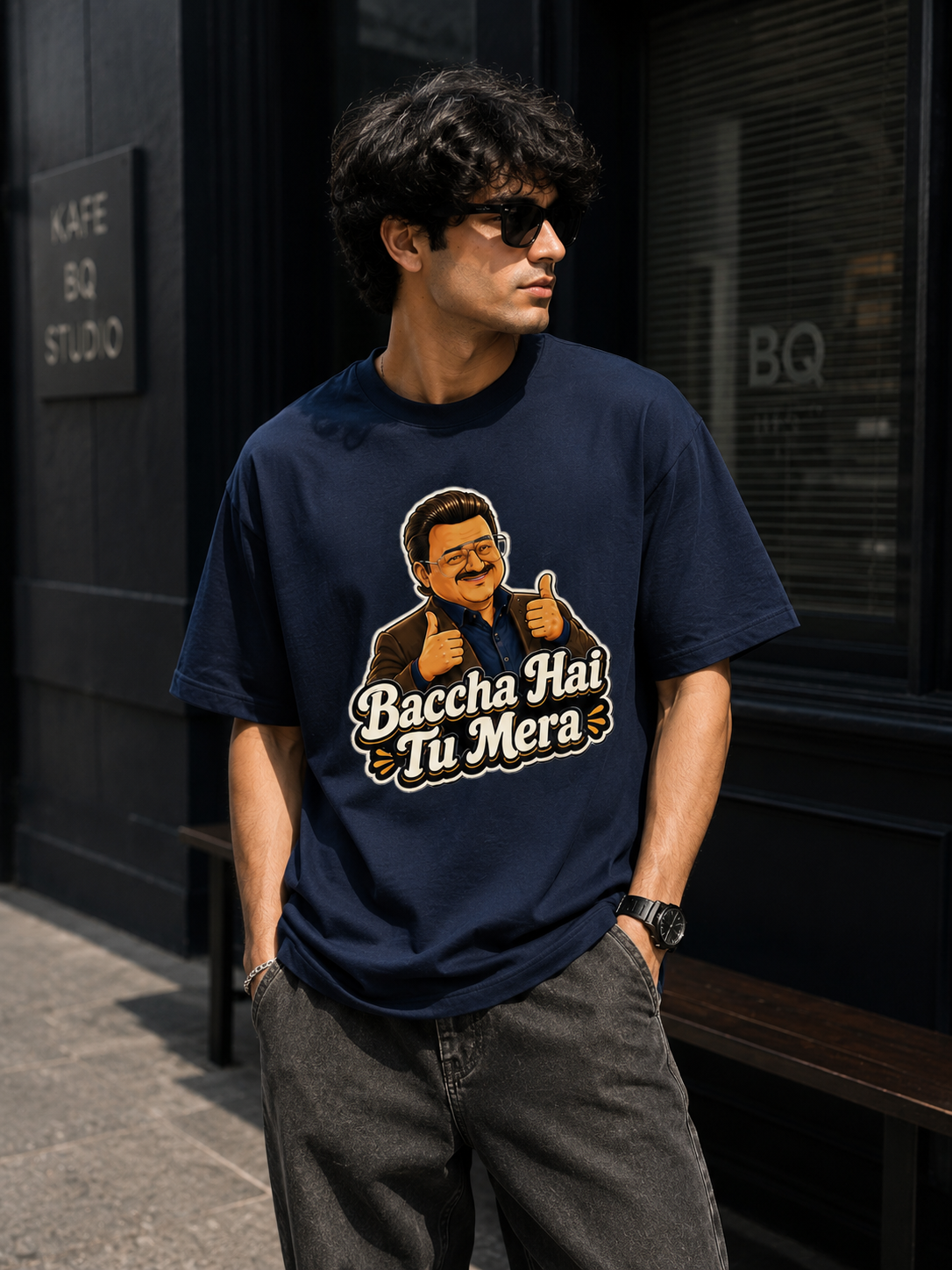 "Baccha Hai Tu Mera" - Unisex Premium Terry Oversized Tee