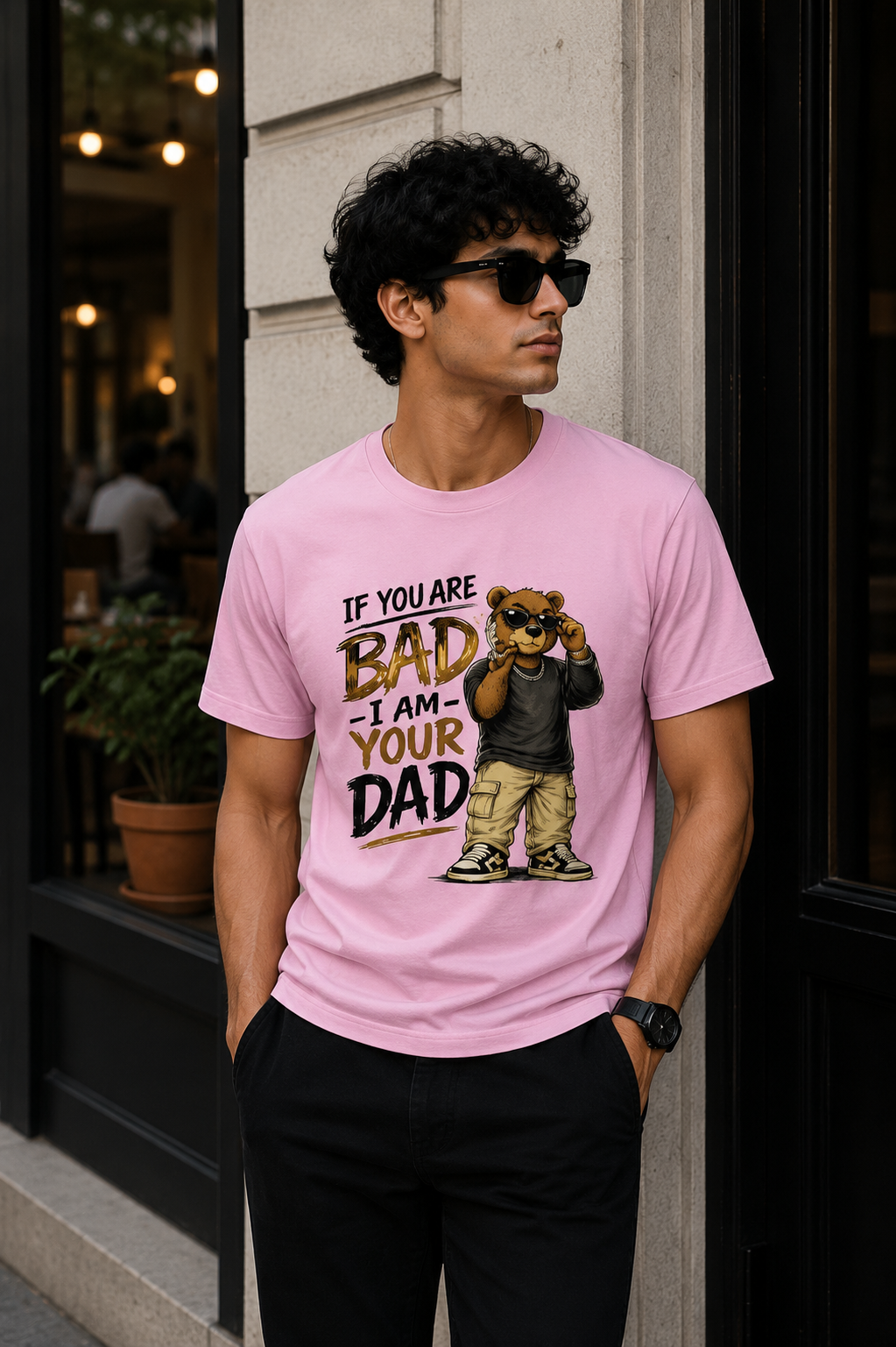 "If you are BAD, I am your DAD" - Unisex Premium Stretch T-shirt