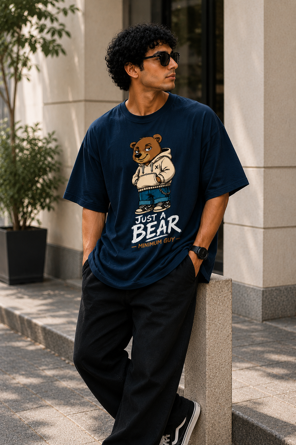 “Just a Bear” - Unisex Premium Terry Oversized Tee