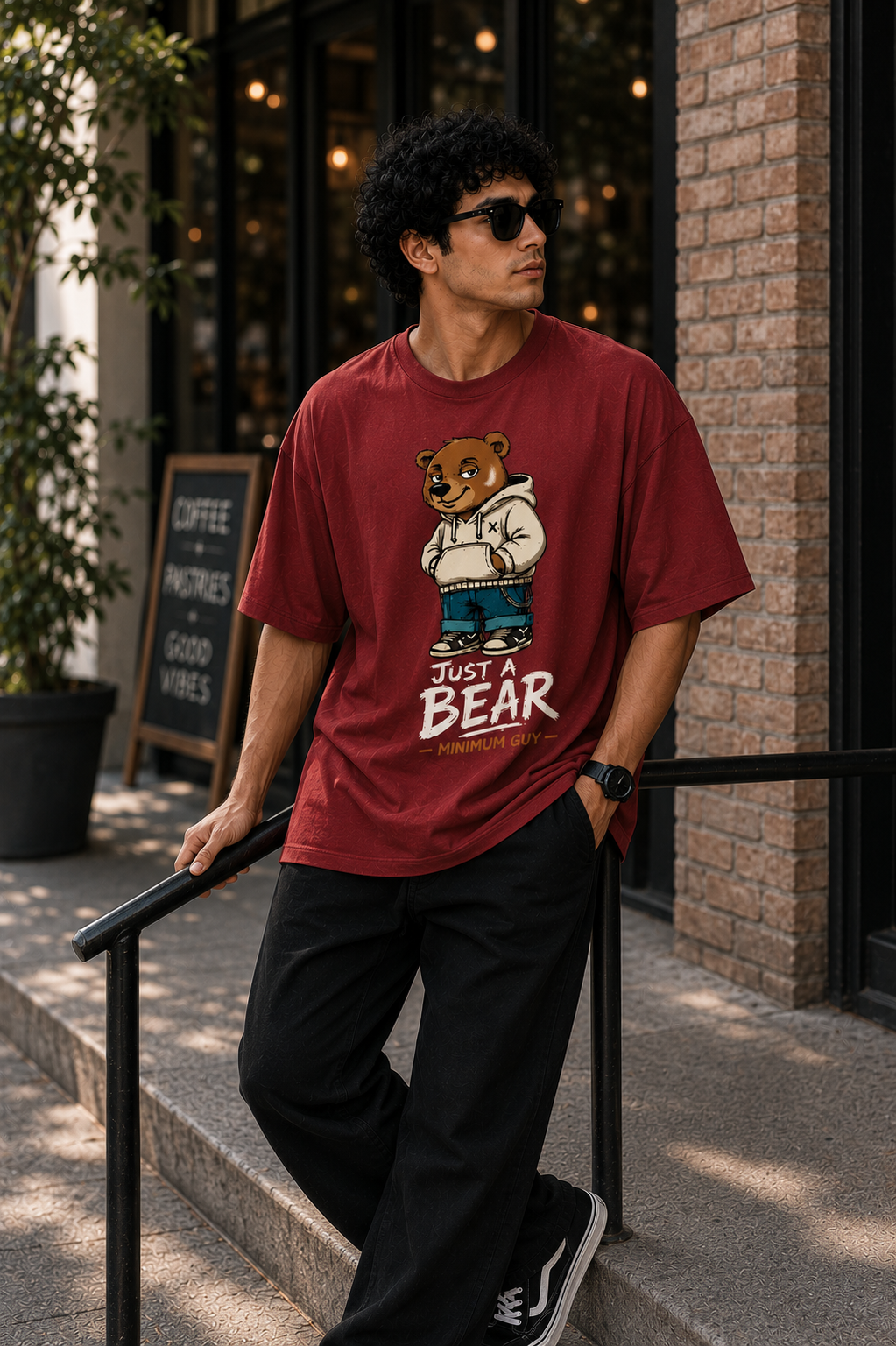 “Just a Bear” - Unisex Premium Terry Oversized Tee
