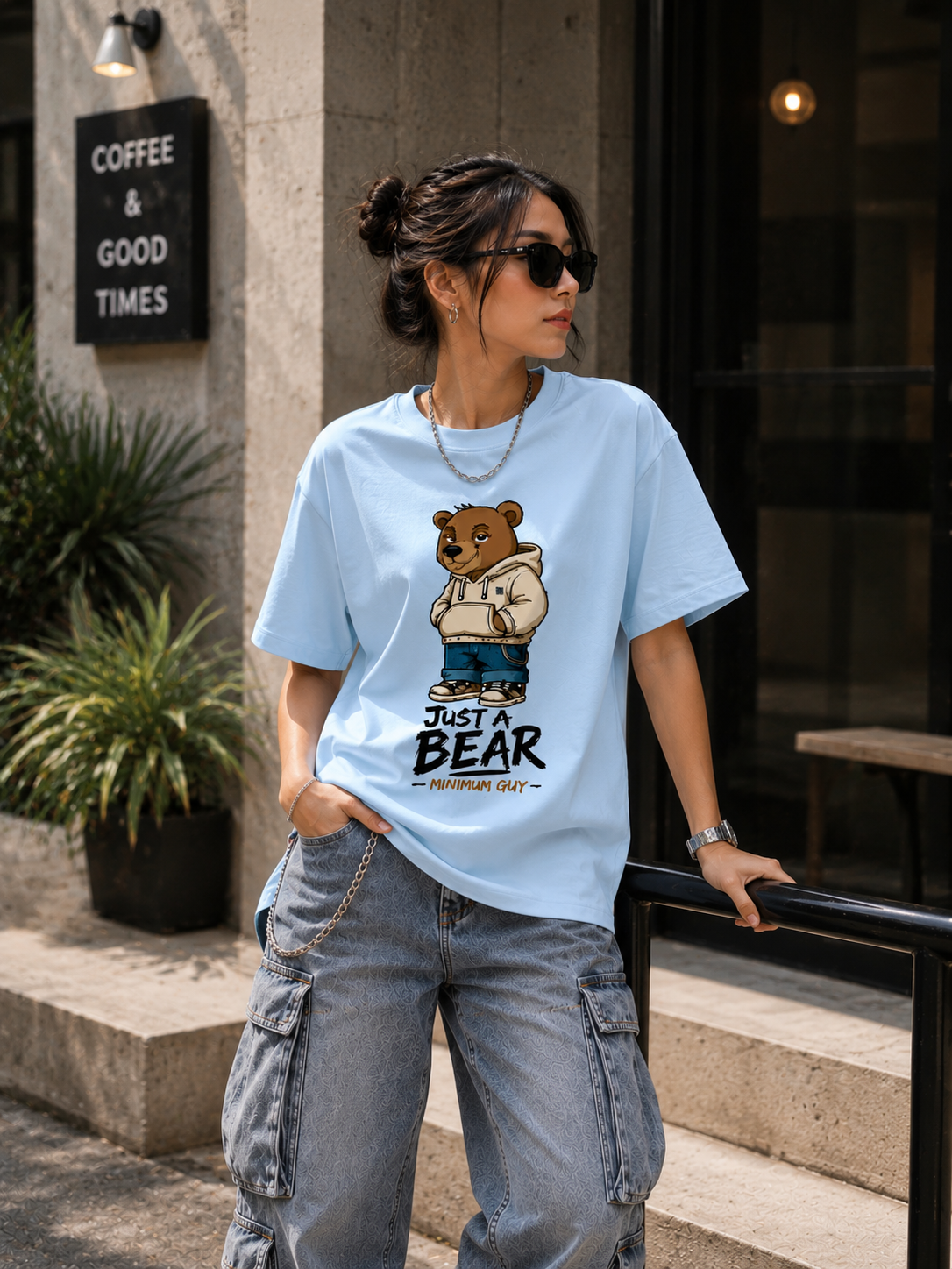 "Just a bear" - Unisex Premium Terry Oversized Tee