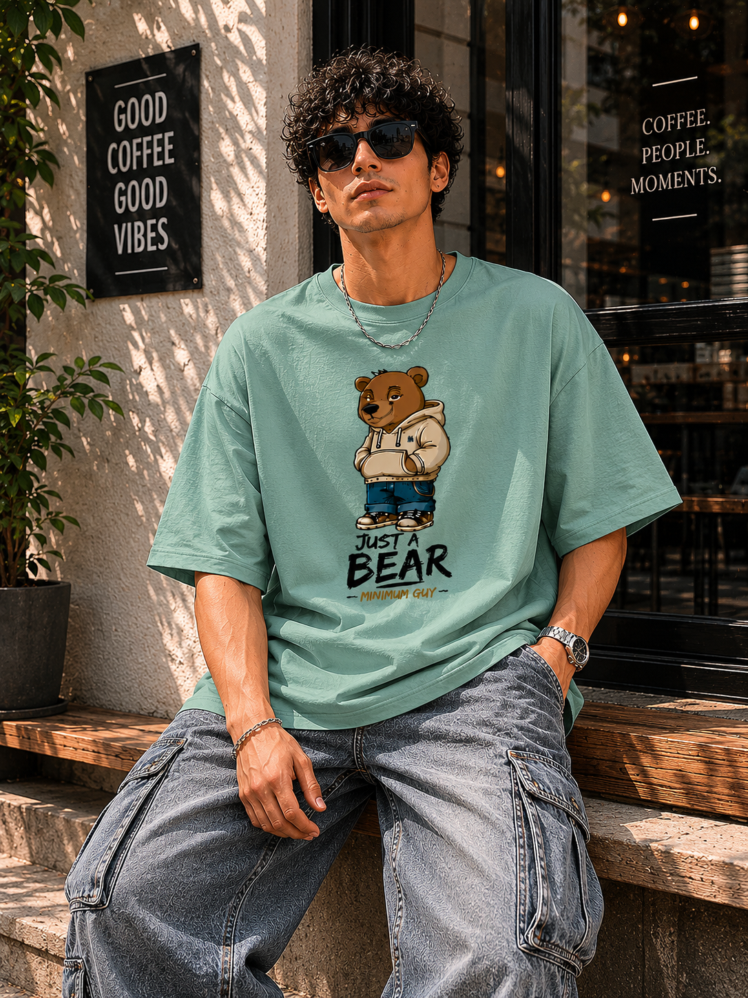 "Just a bear" - Unisex Premium Terry Oversized Tee