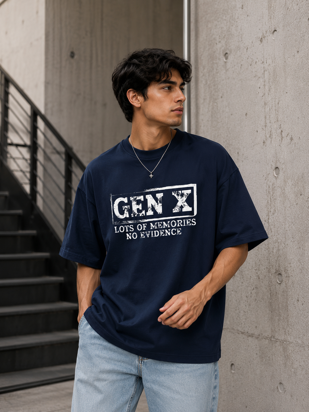 “GEN X – Lots of Memories, No Evidence” Unisex Terry Oversized Tee