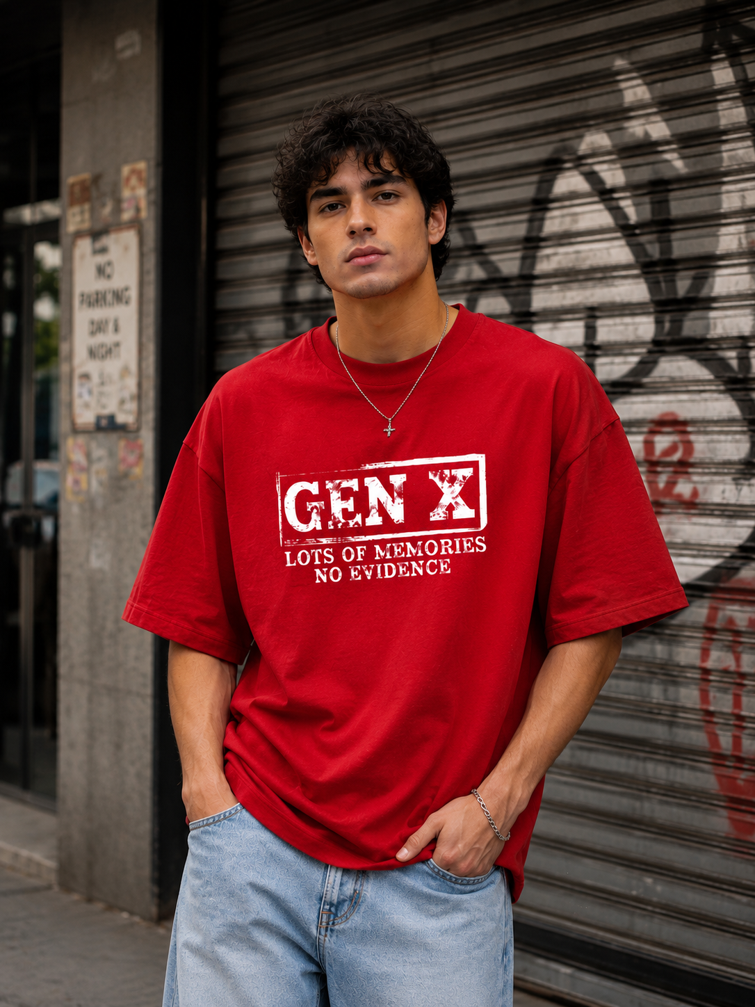 “GEN X – Lots of Memories, No Evidence” Unisex Terry Oversized Tee