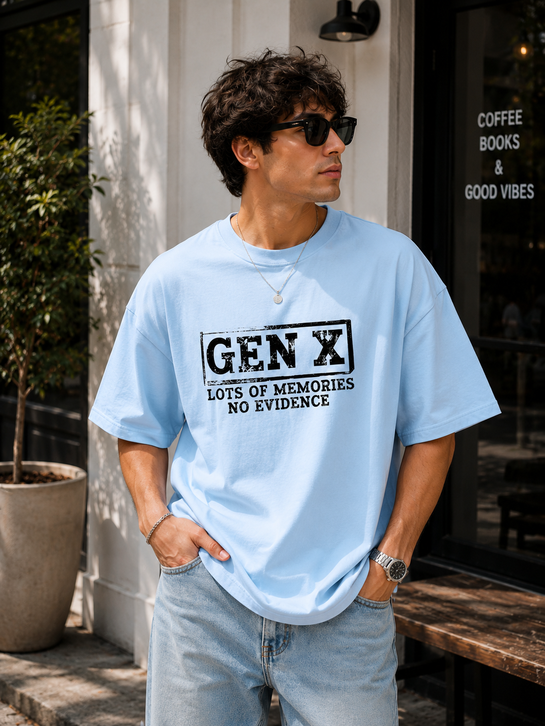 “GEN X – Lots of Memories, No Evidence” Unisex Terry Oversized Tee