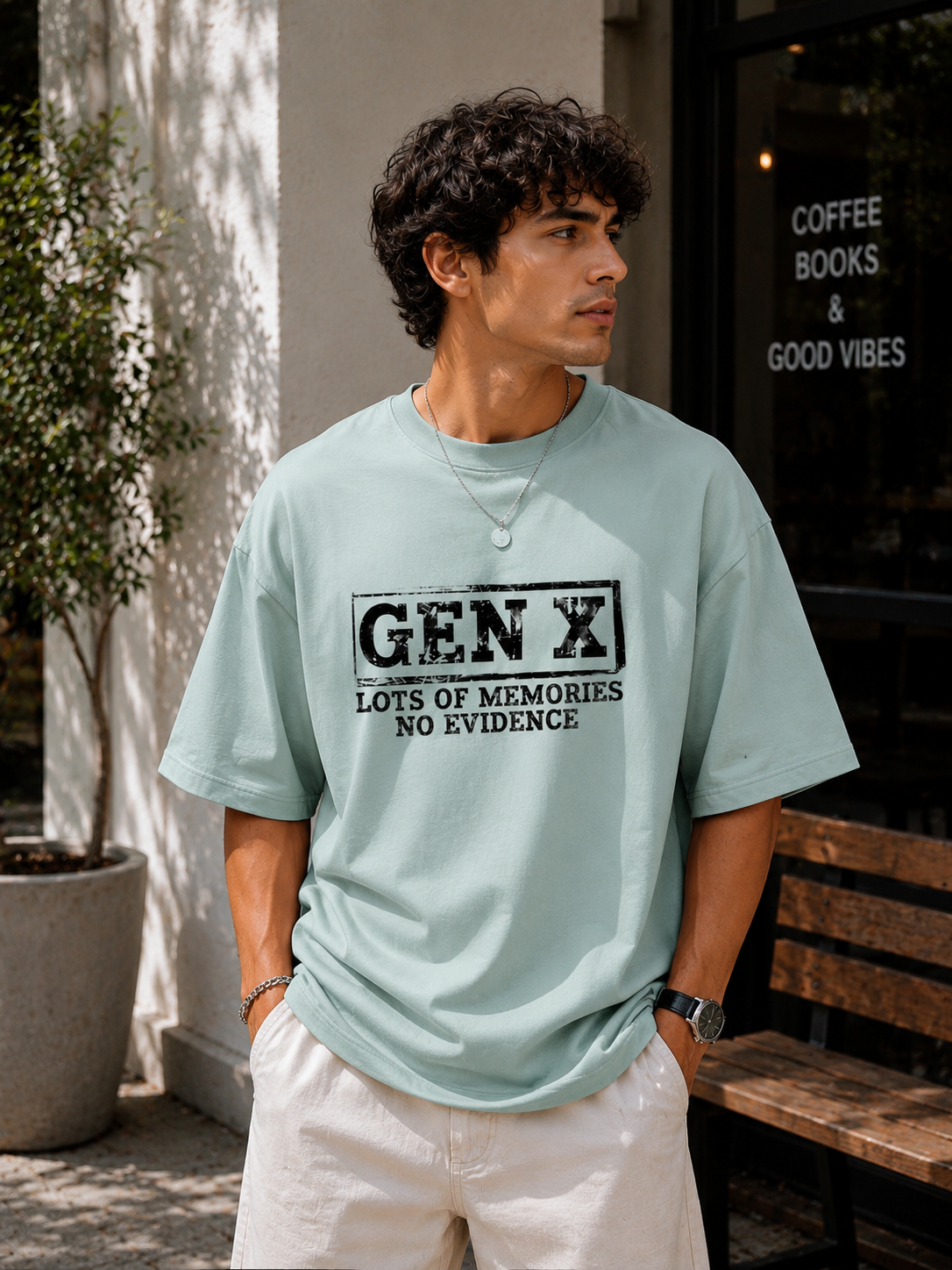 “GEN X – Lots of Memories, No Evidence” Unisex Terry Oversized Tee
