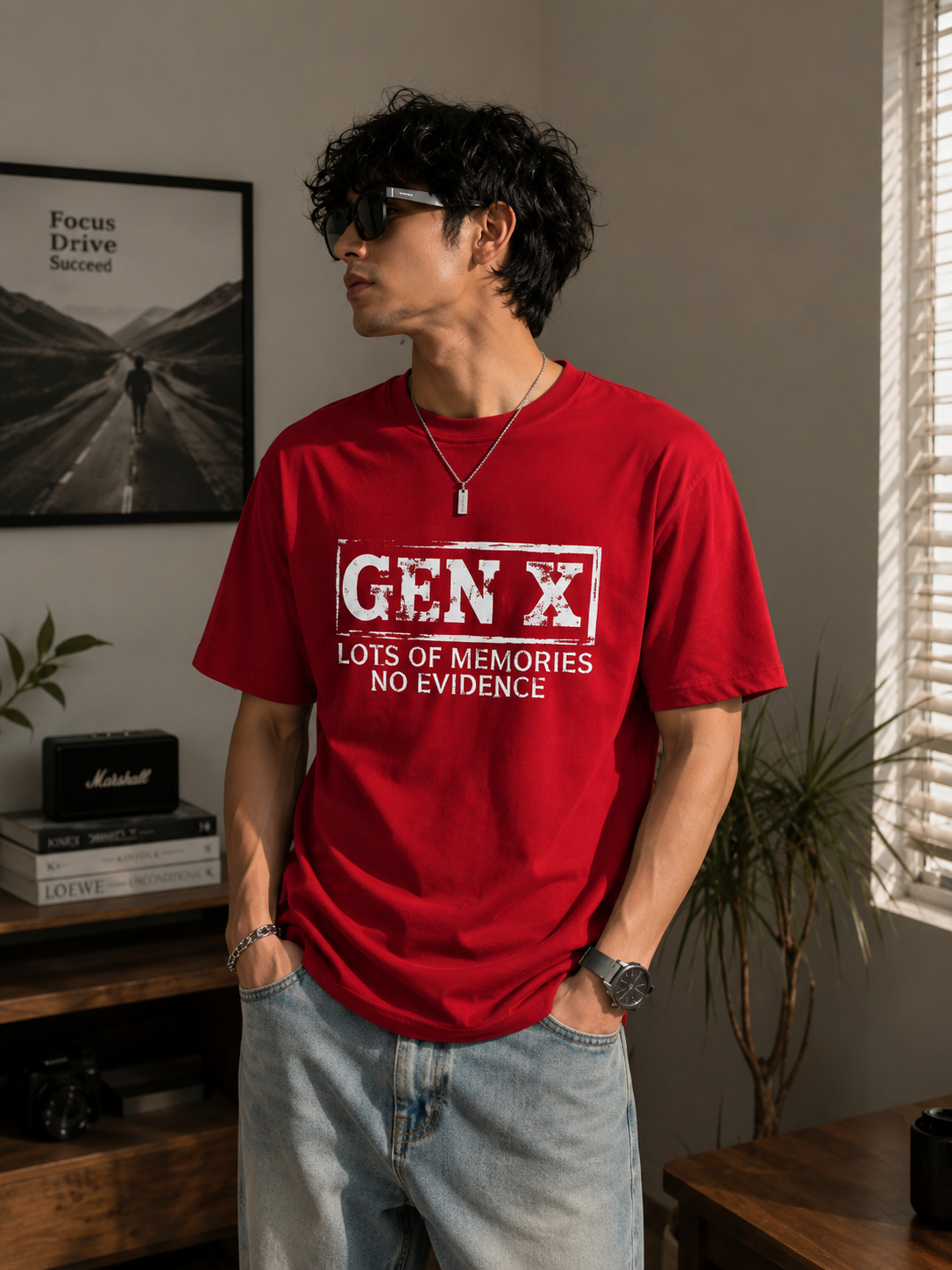“GEN X – Lots of Memories, No Evidence” Premium unisex stretch T-shirt