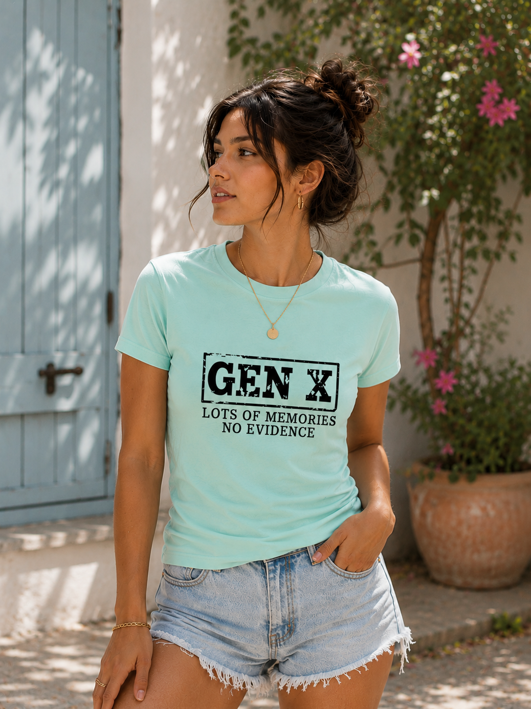 “GEN X – Lots of Memories, No Evidence” - Unisex Stretch T-shirt