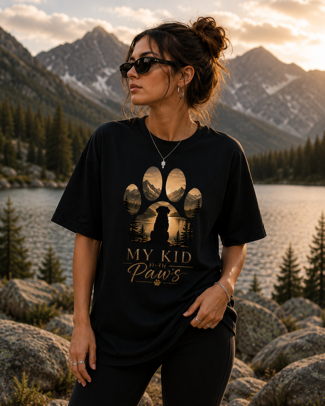 "MY KID HAS PAWS" - Premium Unisex Terry Oversized Tee