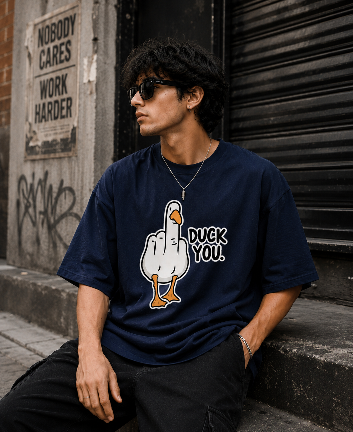 "Duck You" - Premium Unisex Terry Oversized Tee