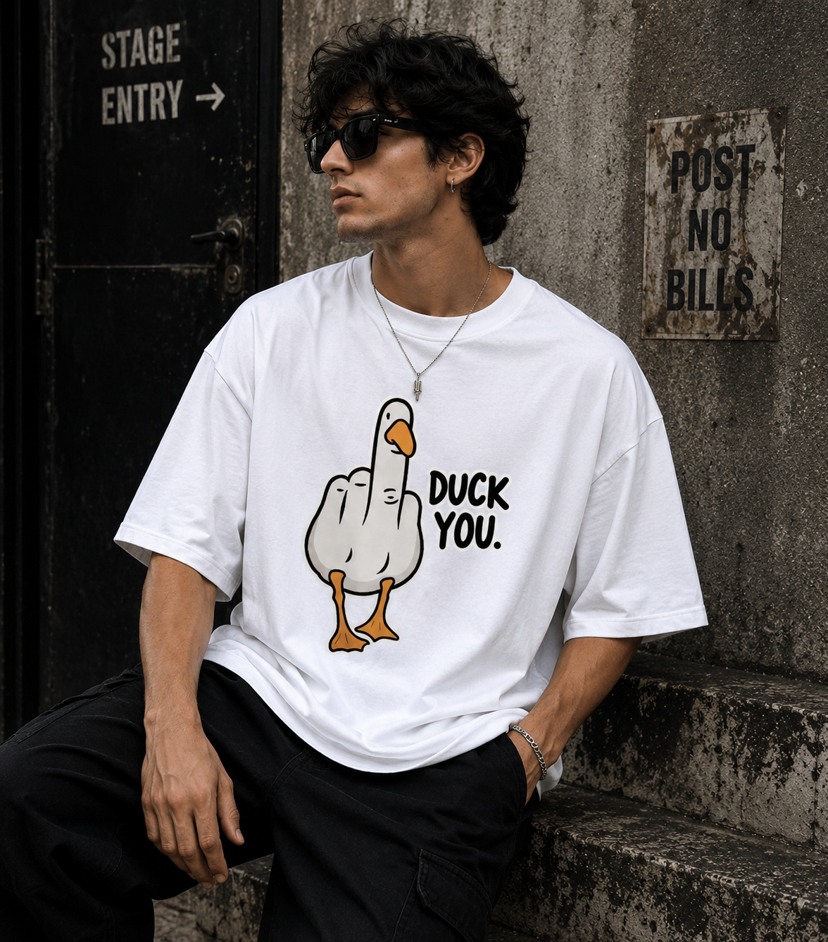 "Duck You" - Premium Unisex Terry Oversized Tee