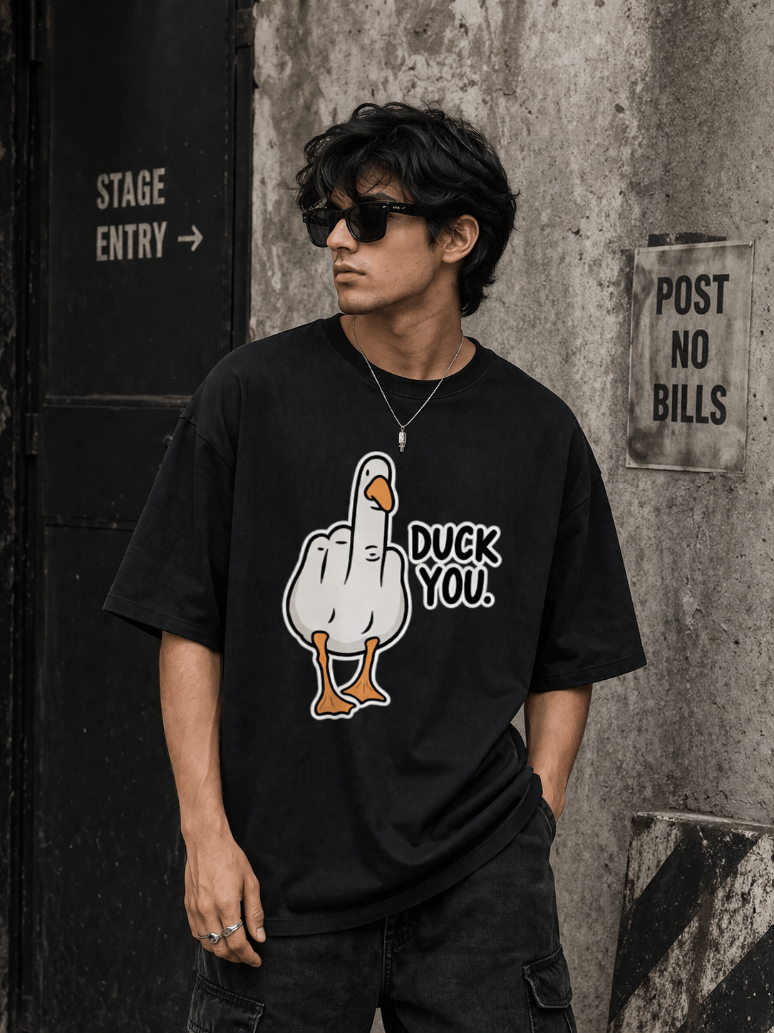 "Duck You" - Premium Unisex Terry Oversized Tee