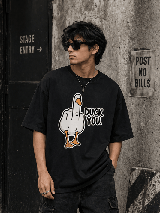 "Duck You" - Premium Unisex Terry Oversized Tee