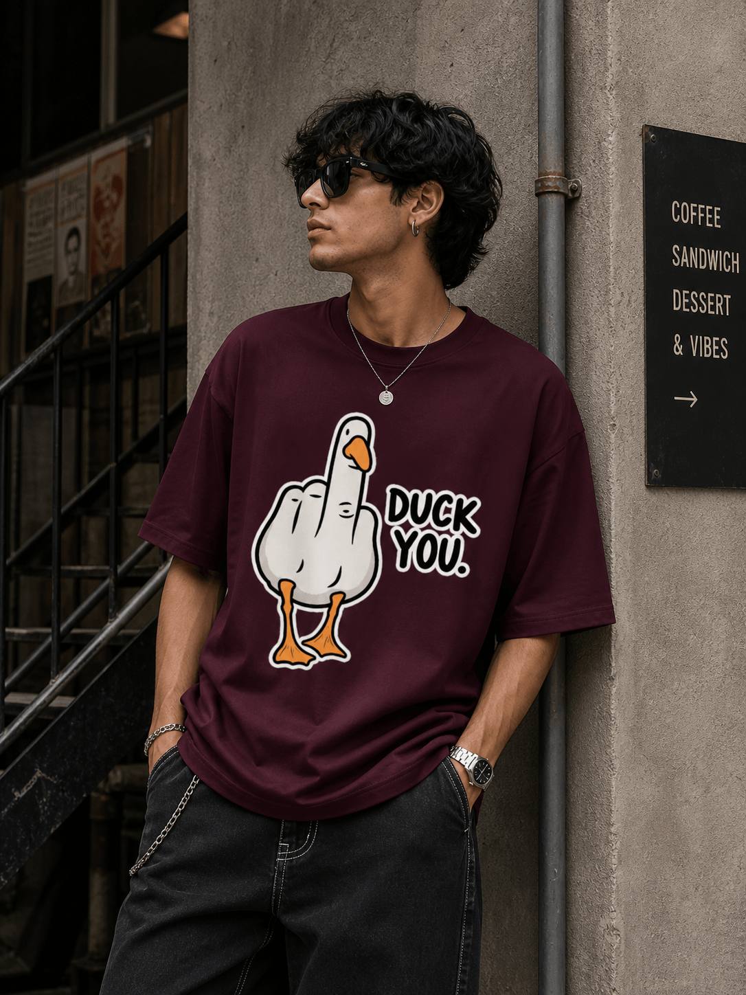 "Duck You" - Premium Unisex Terry Oversized Tee