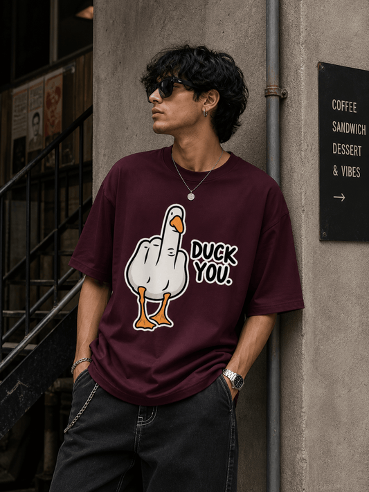 "Duck You" - Premium Unisex Terry Oversized Tee