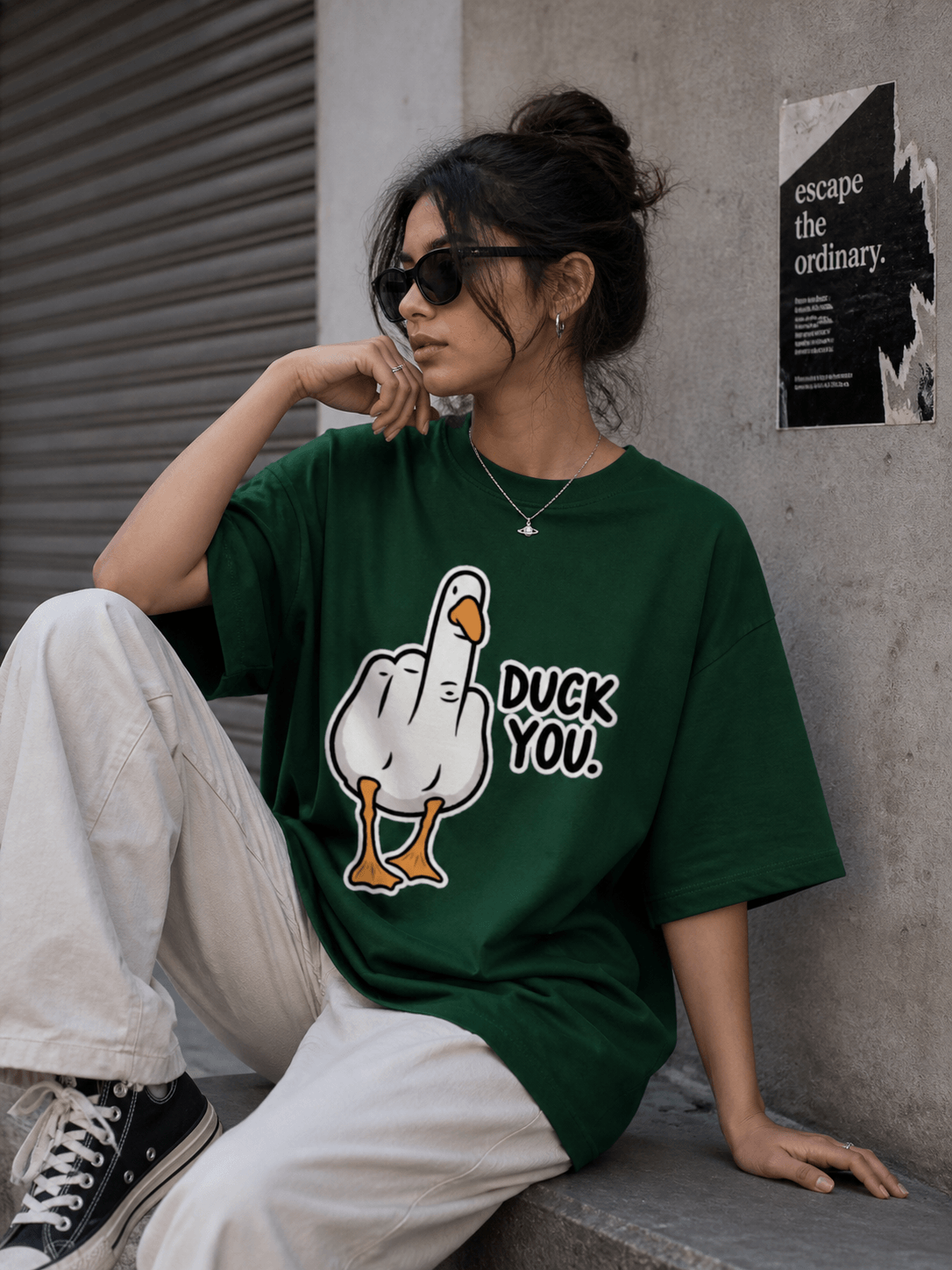 "Duck You" - Premium Unisex Terry Oversized Tee