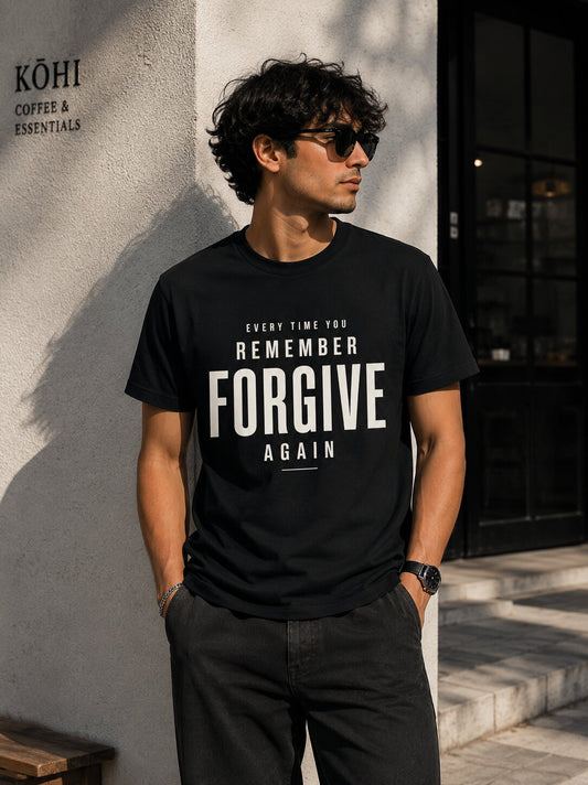 "Every Time You Remember, Forgive Again" - Premium Unisex Stretch T-shirt