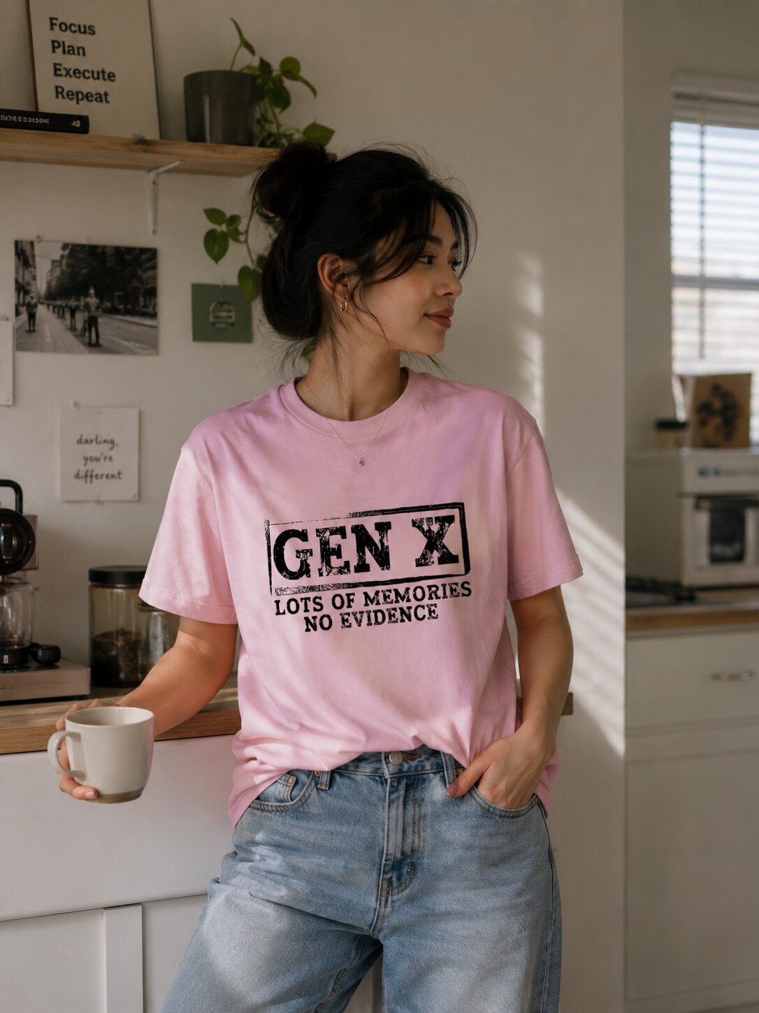 “GEN X – Lots of Memories, No Evidence” - Unisex Stretch T-shirt