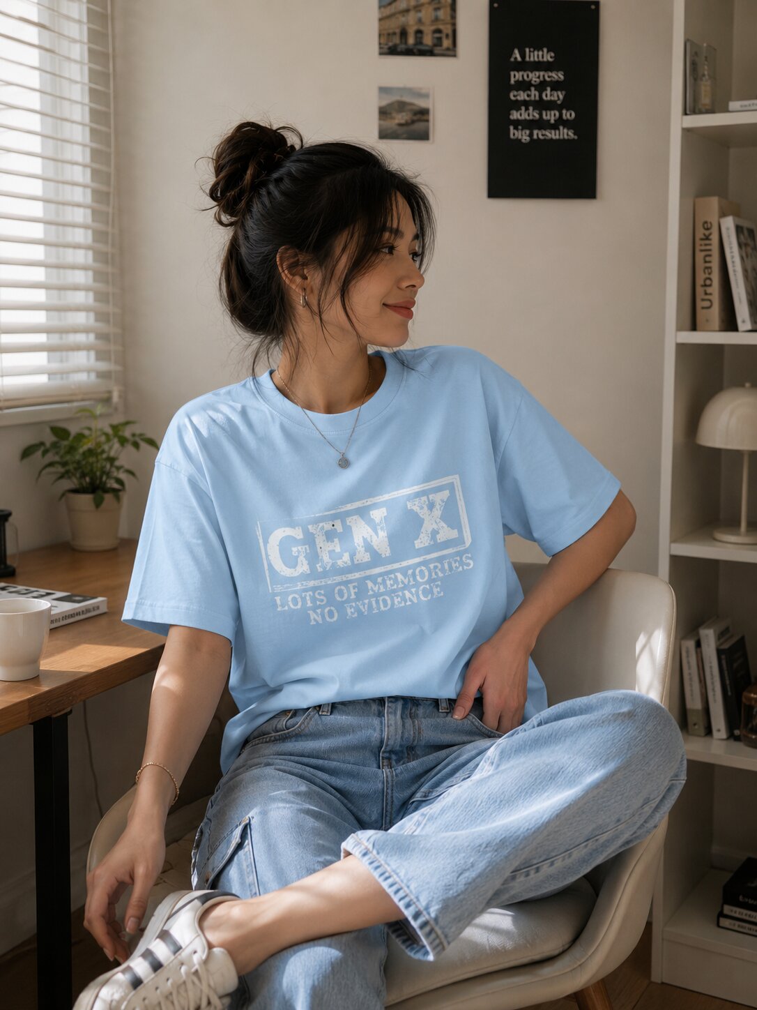“GEN X – Lots of Memories, No Evidence” Unisex Terry Oversized Tee