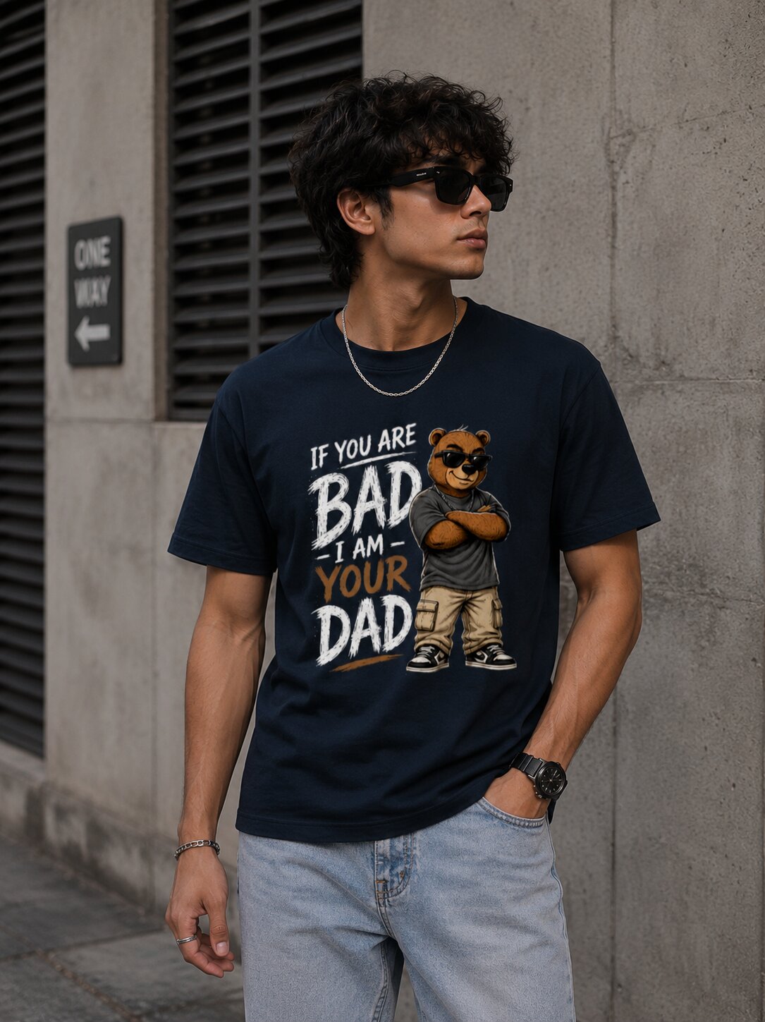 "If you are BAD, I am your DAD" - Unisex Premium Stretch T-shirt