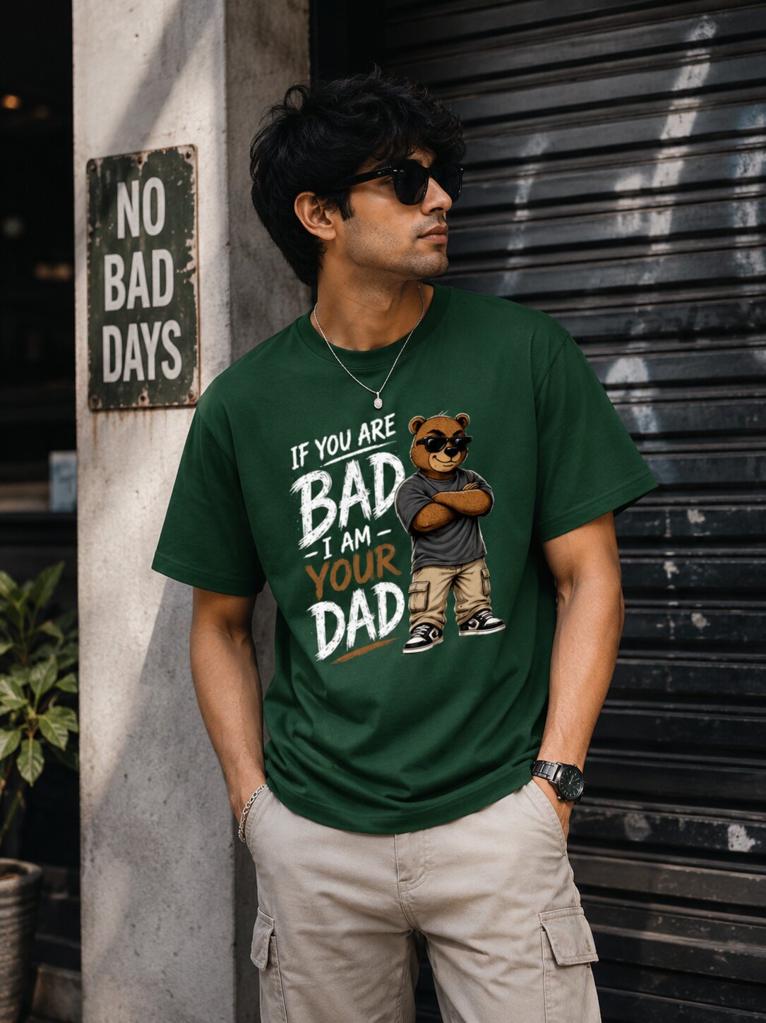 "If you are BAD, I am your DAD" - Unisex Premium Terry Oversized Tee