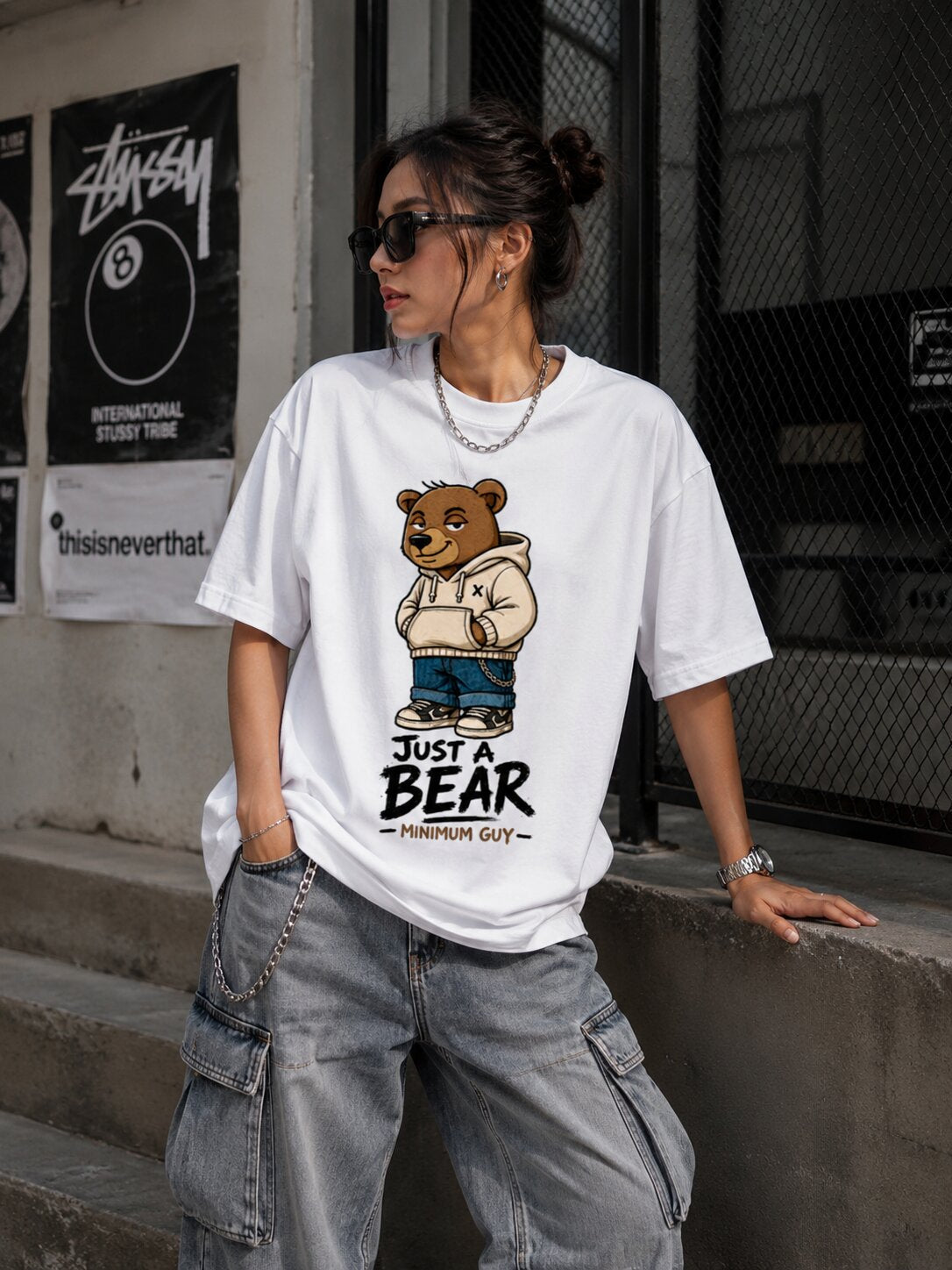 "Just a bear" - Unisex Premium Terry Oversized Tee