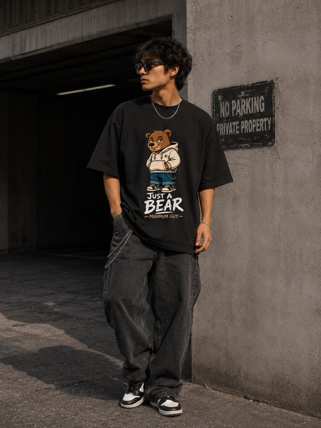 “Just a Bear” - Unisex Premium Terry Oversized Tee