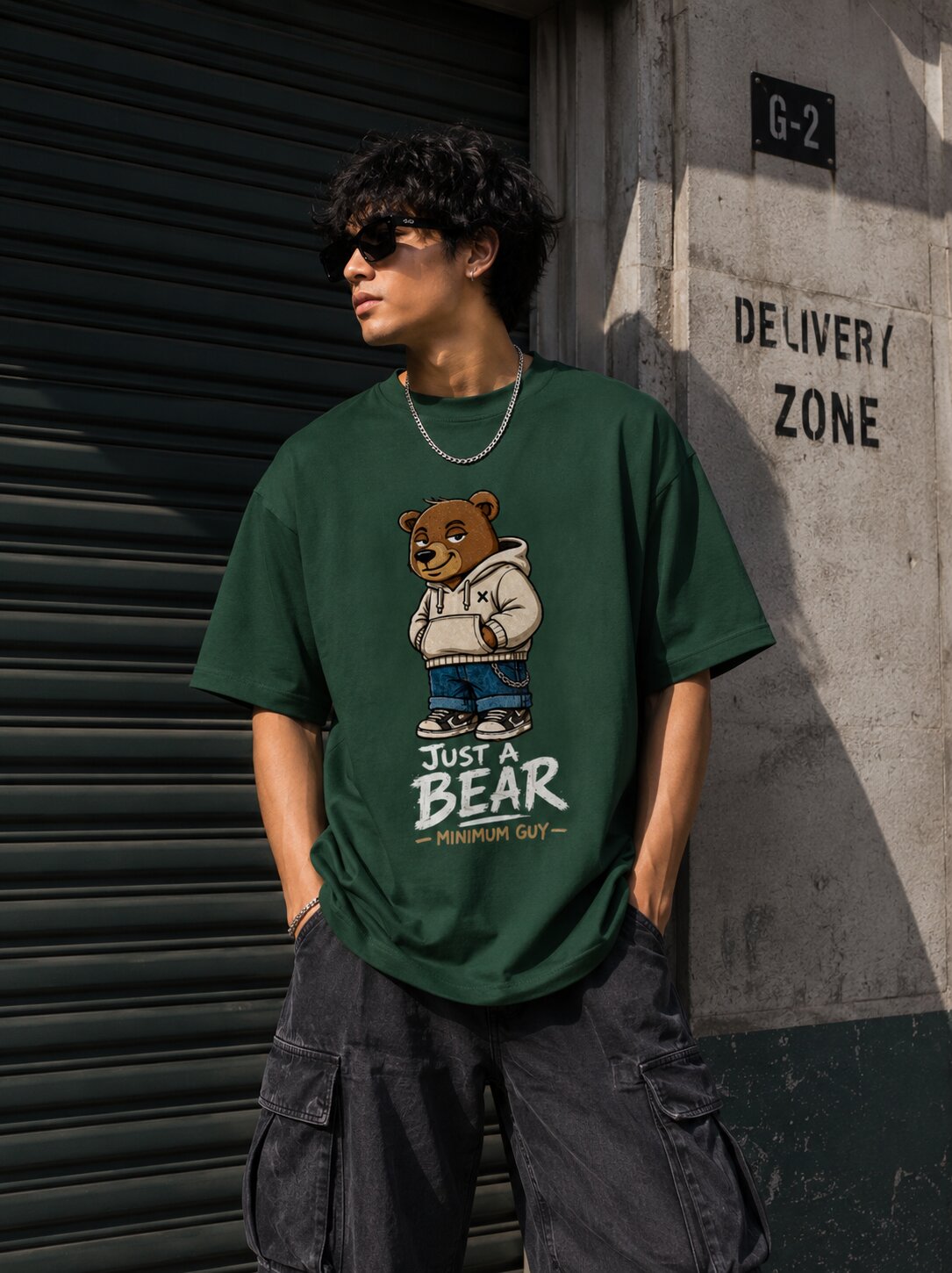 “Just a Bear” - Unisex Premium Terry Oversized Tee