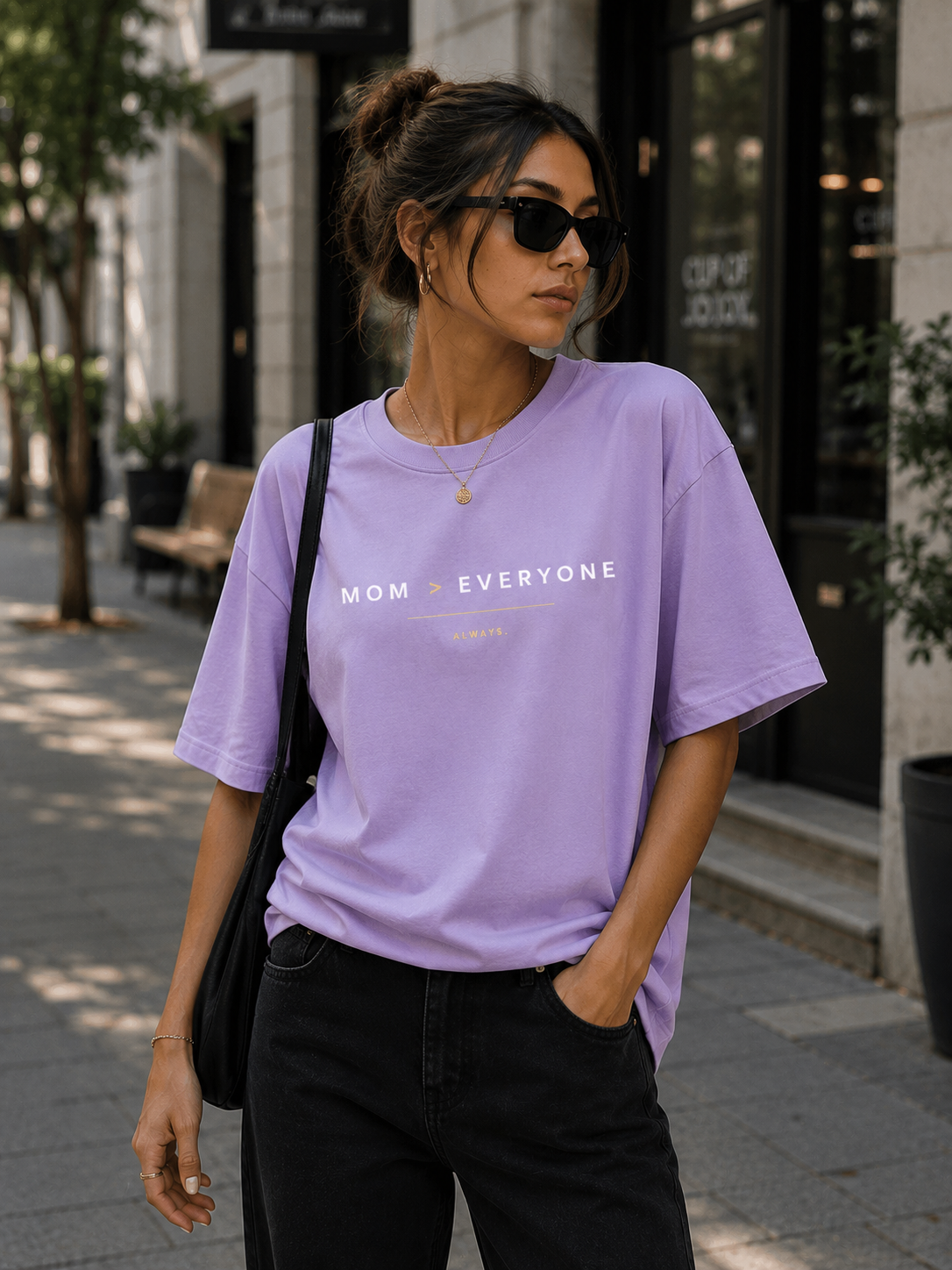 "Mom > Everyone" - Premium Unisex Terry Oversized Tee