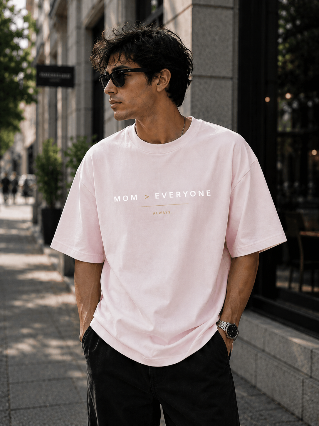 "Mom > Everyone" - Premium Unisex Terry Oversized Tee