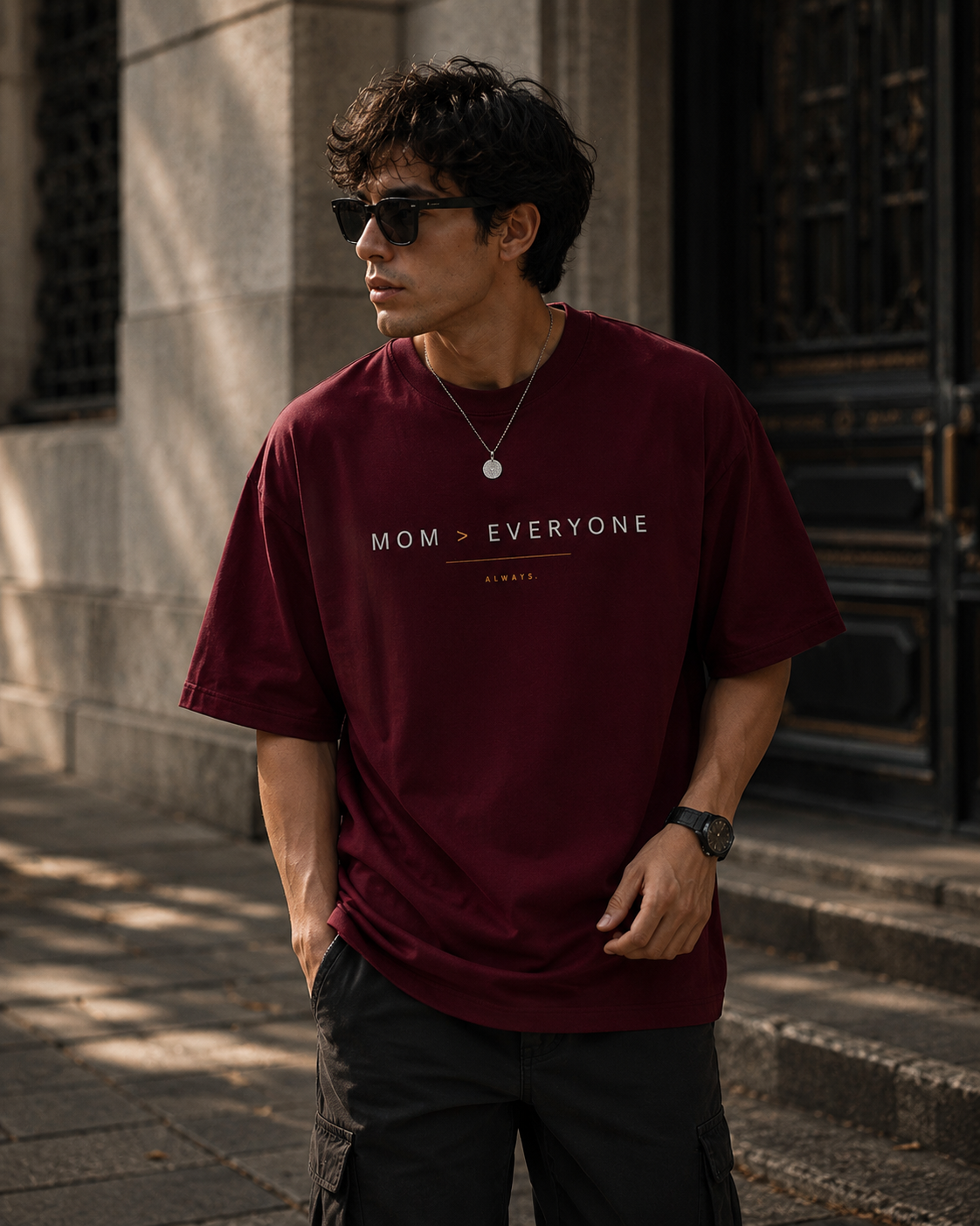 "Mom > Everyone" - Premium Unisex Terry Oversized Tee