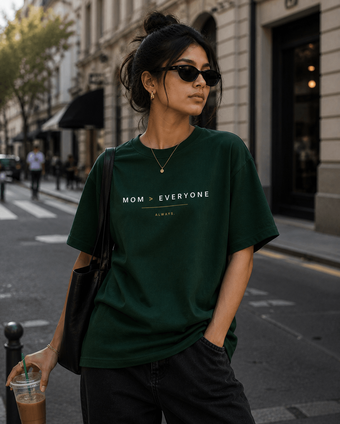 "Mom > Everyone" - Premium Unisex Terry Oversized Tee