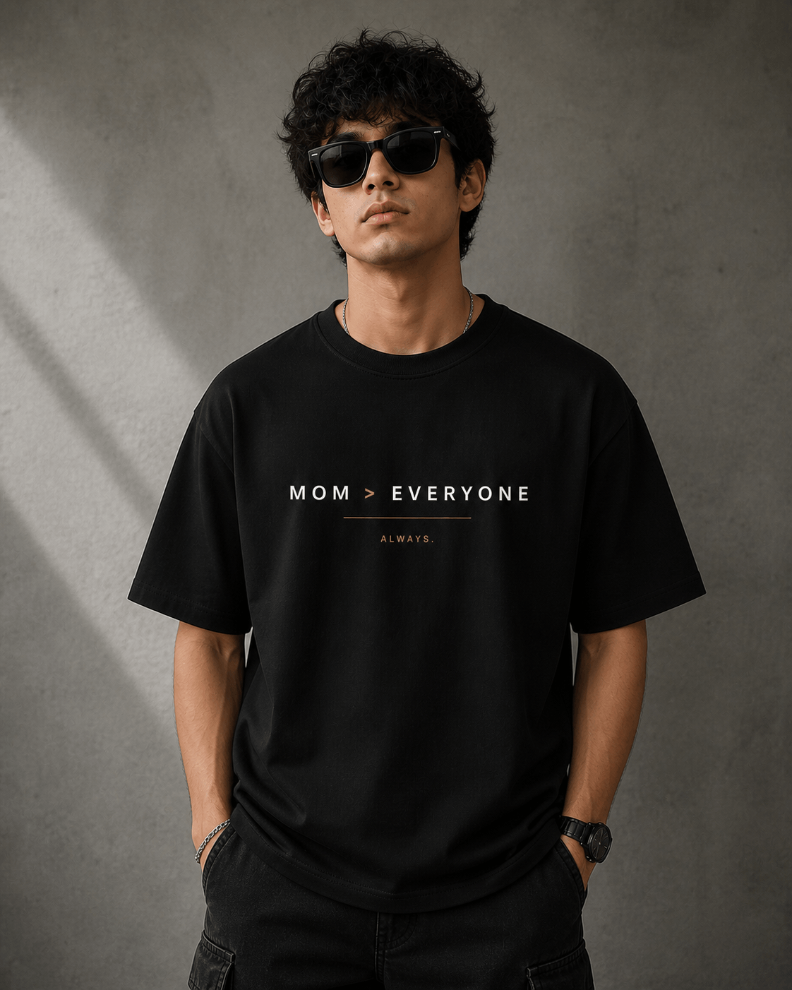 "Mom > Everyone" - Premium Unisex Terry Oversized Tee