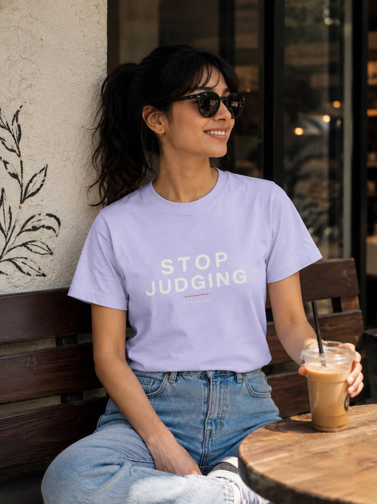 "Stop Judging" - Unisex Stretch T-shirt