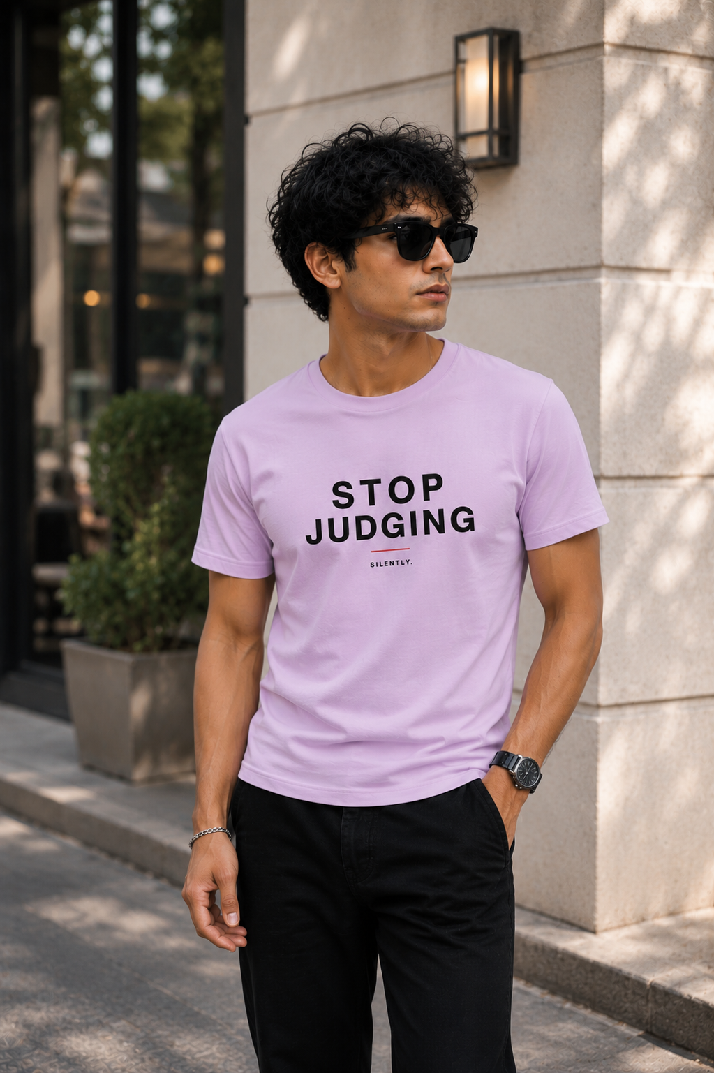 "Stop Judging" - Unisex Stretch T-shirt
