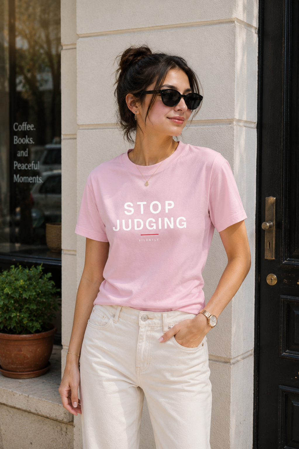"Stop Judging" - Unisex Stretch T-shirt