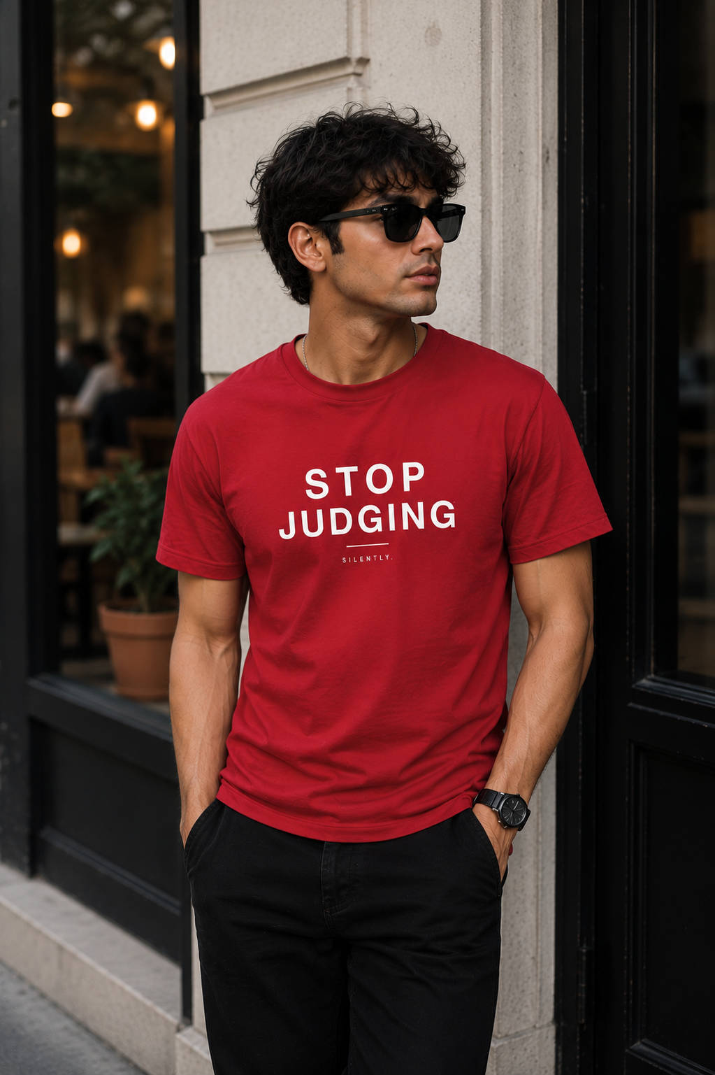 "Stop Judging" - Unisex Stretch T-shirt